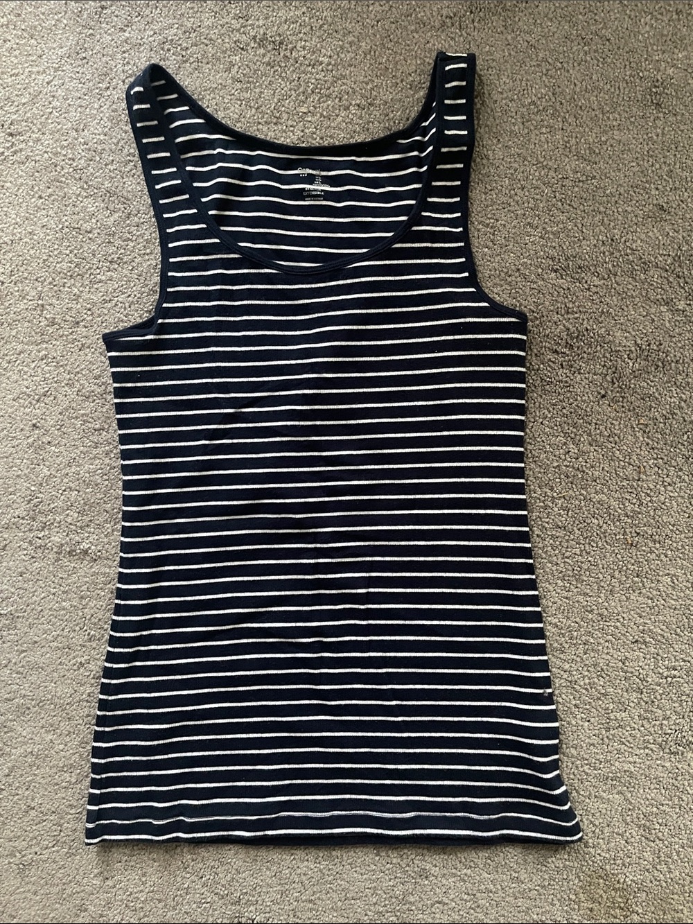 GAP Navy and White Striped Tank Top